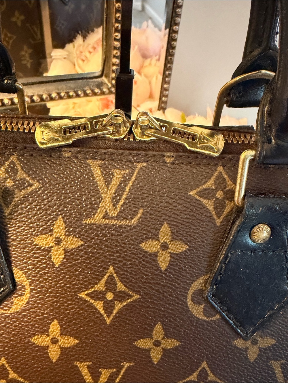 Louis Vuitton EUC Monogram Alma BB Satchel - Brown/Black w COA - Picture 5 of 6
